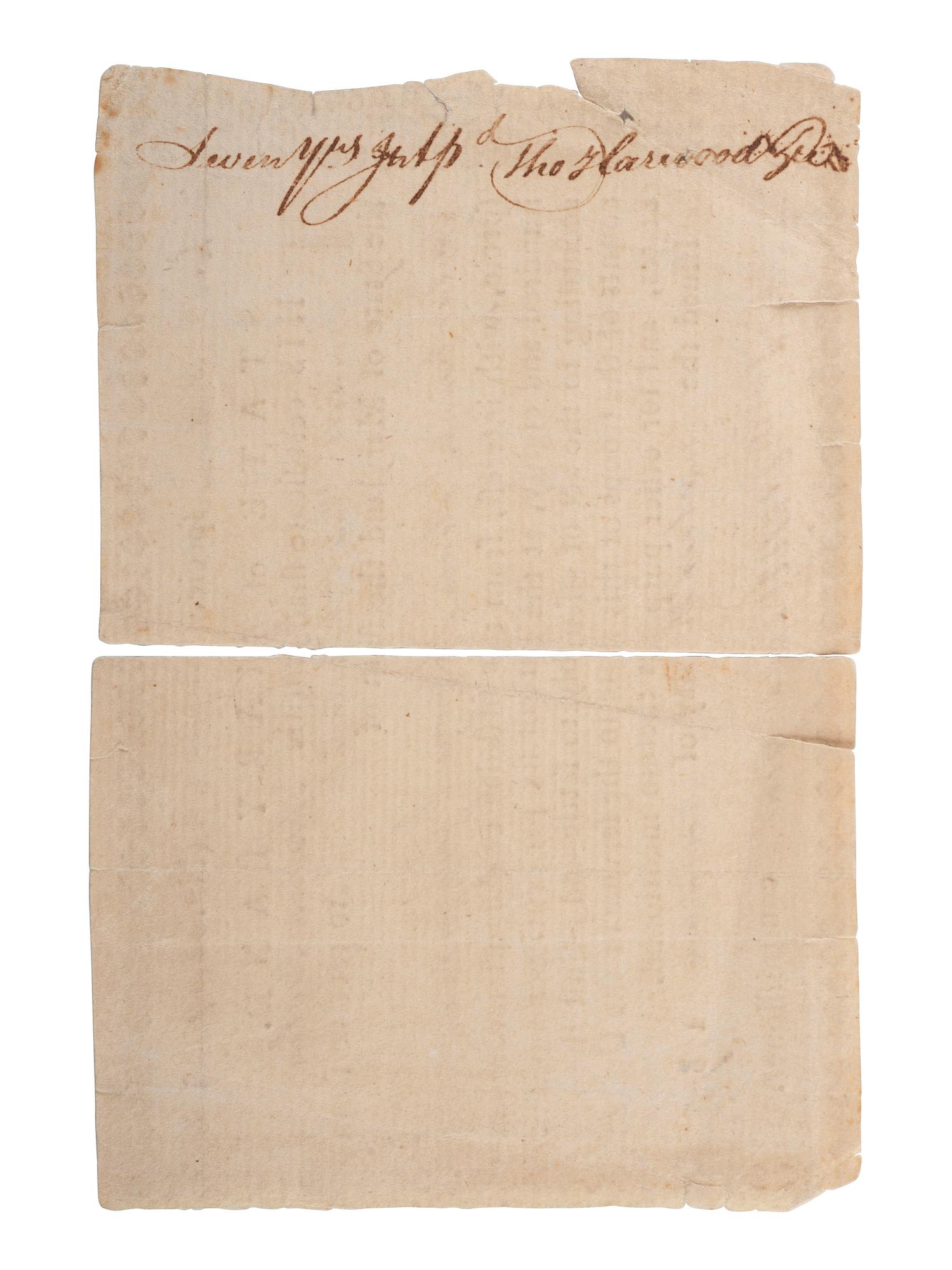 [REVOLUTIONARY WAR]. CRAIG, Thomas (1739-1832). Autograph letter signed ("Thos Craig") to John Nicholson Esq. Easton, [Pennsylvania], 8 August 1784.