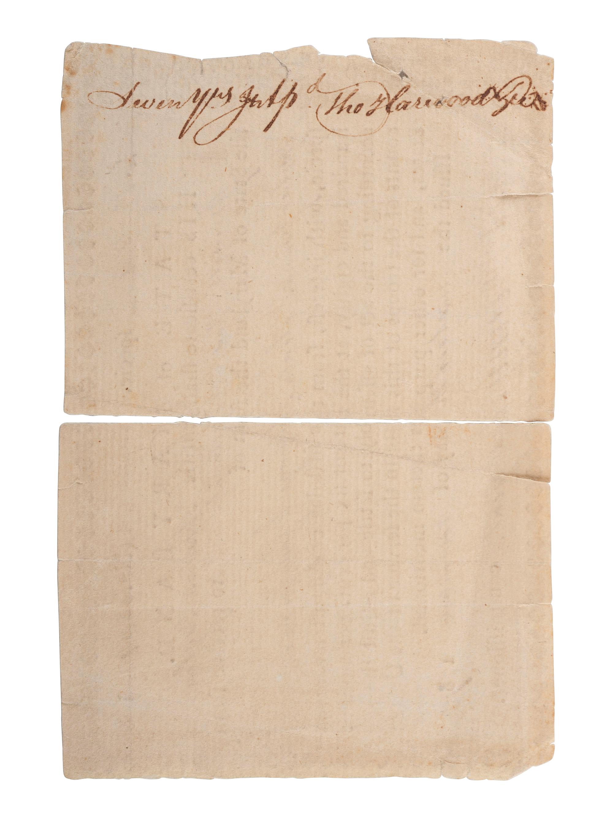[REVOLUTIONARY WAR]. CRAIG, Thomas (1739-1832). Autograph letter signed ("Thos Craig") to John Nicholson Esq. Easton, [Pennsylvania], 8 August 1784.