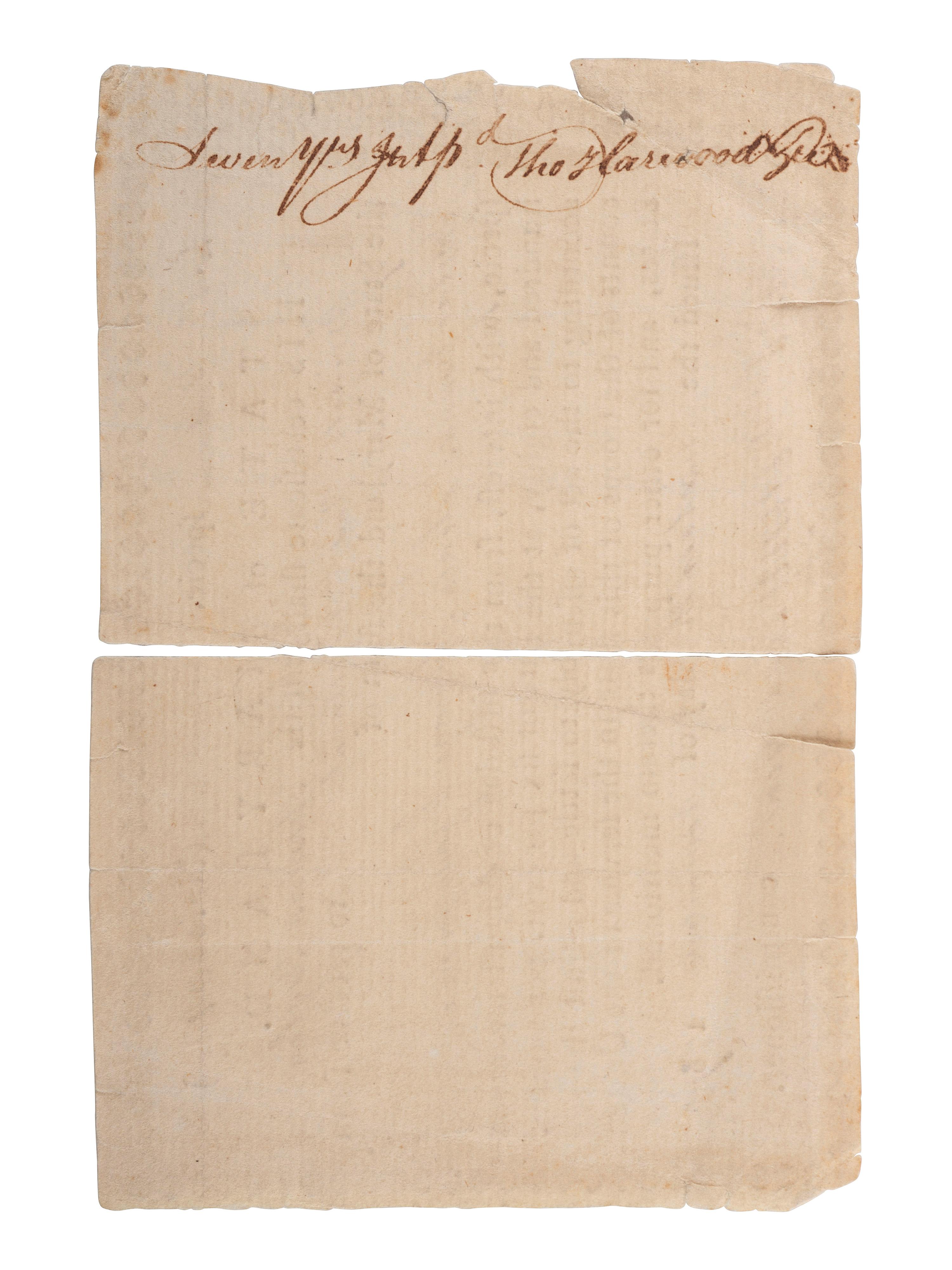 [REVOLUTIONARY WAR]. CRAIG, Thomas (1739-1832). Autograph letter signed ("Thos Craig") to John Nicholson Esq. Easton, [Pennsylvania], 8 August 1784.