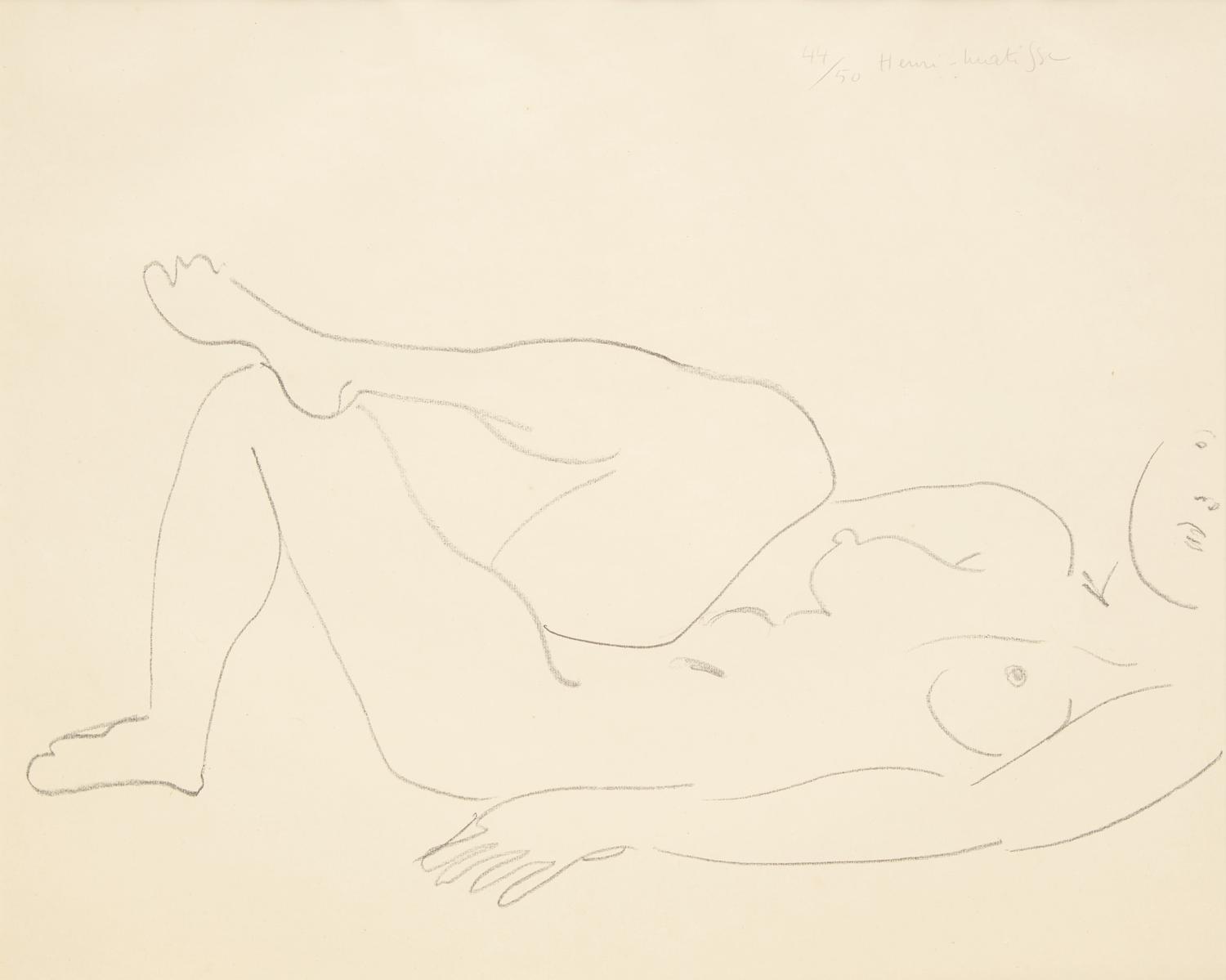 Henri Matisse (French, 1869-1954) — Nu couché au visage incomplet — Étude de jambes, 1925