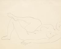 Henri Matisse (French, 1869-1954) — Nu couché au visage incomplet — Étude de jambes, 1925