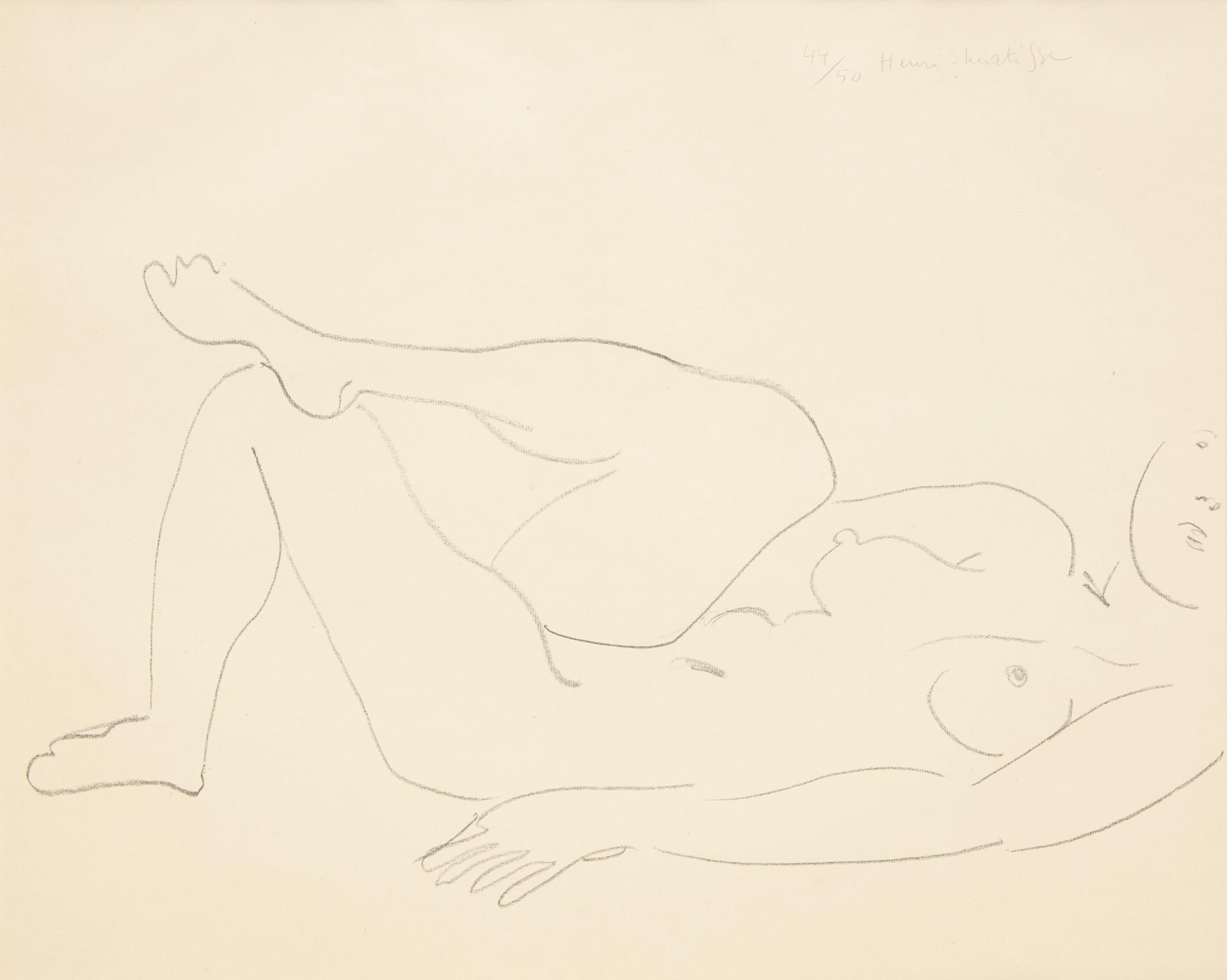 Henri Matisse (French, 1869-1954) — Nu couché au visage incomplet — Étude de jambes, 1925