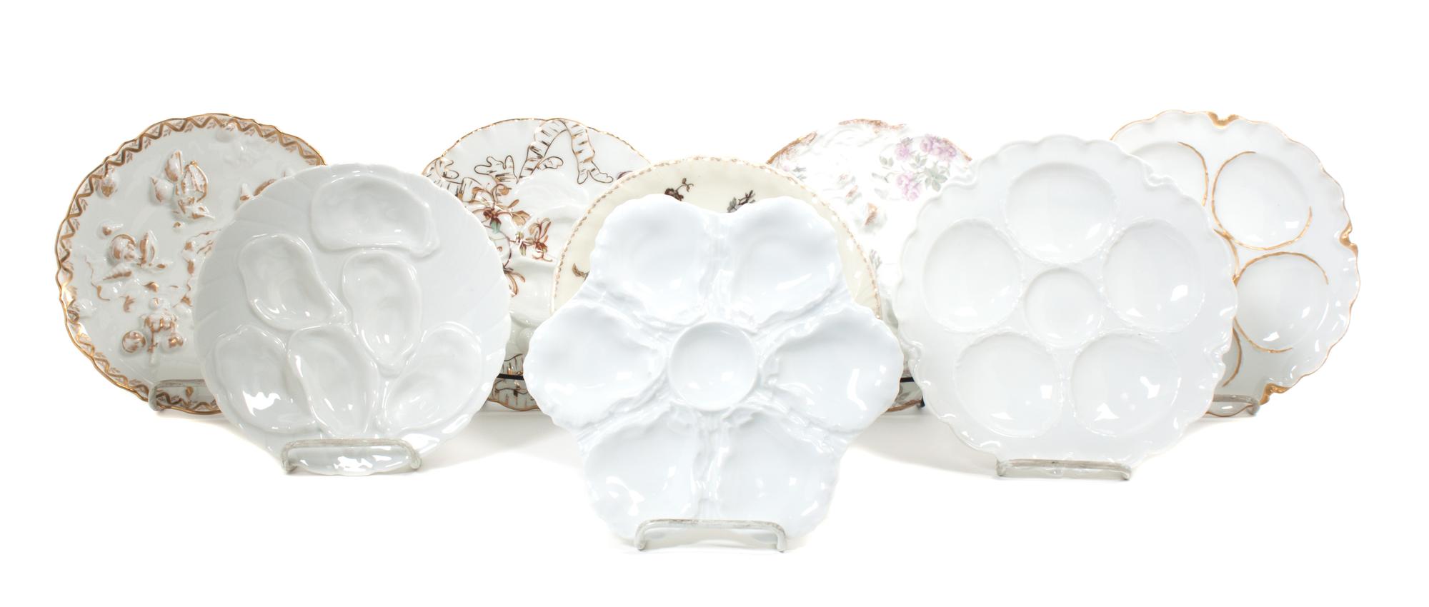 A Collection of Haviland Porcelain Plates Diameter 9 inches.