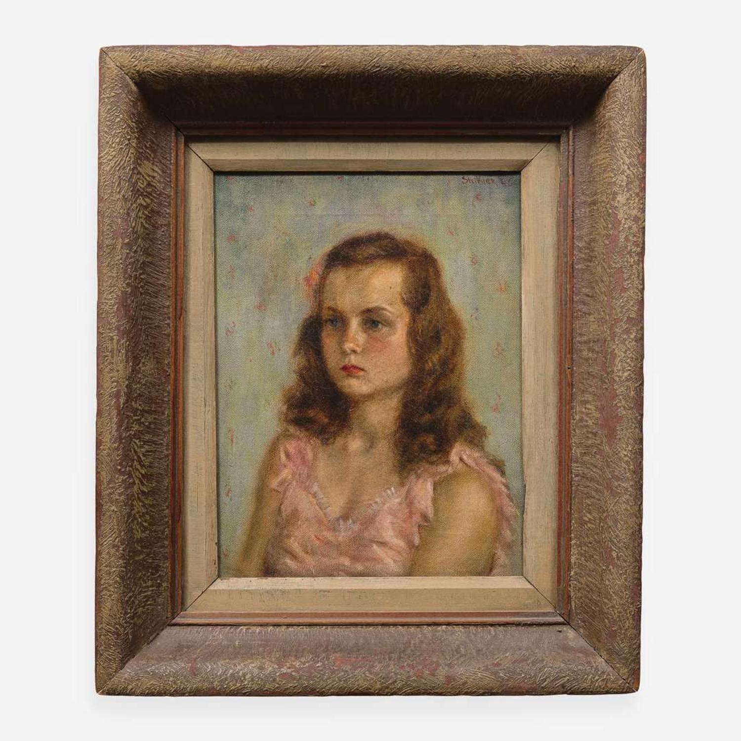 Aaron Shikler (American, 1922-2015) Portrait of a Young Girl