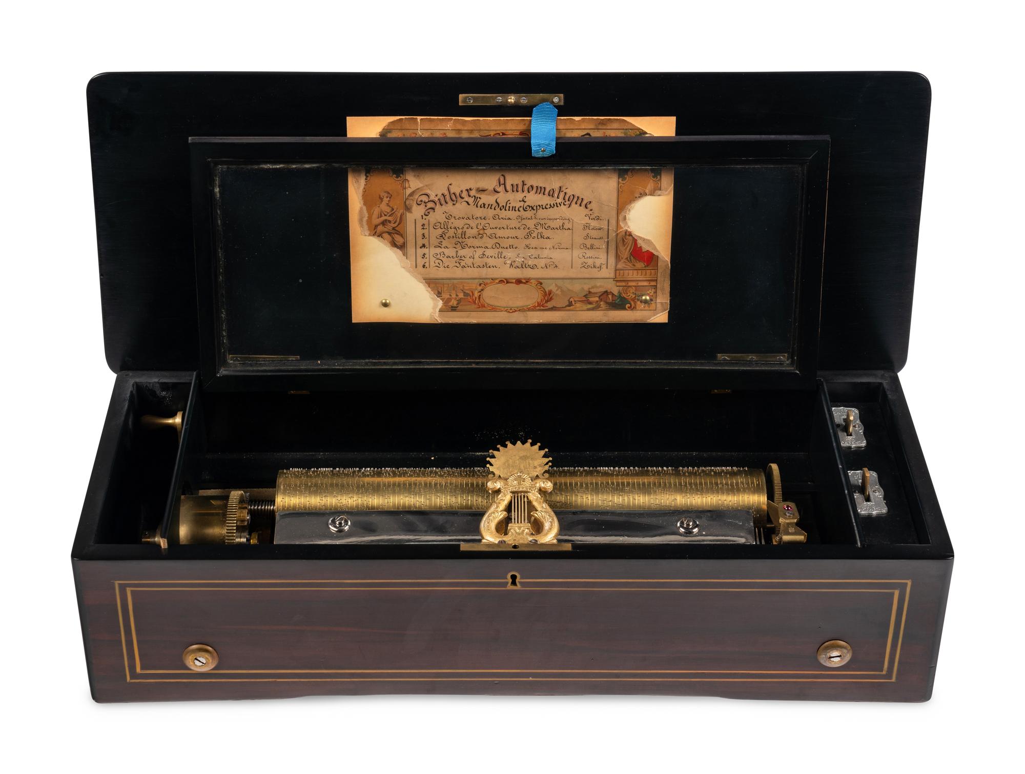 A Zither Automatique Mandoline Expressive Music Box