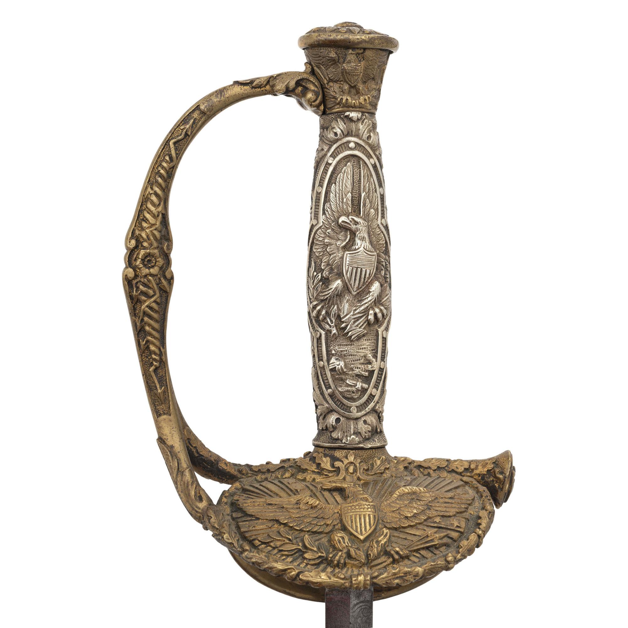 The US Model 1850 Staff & Field Officers Sword & the Model 1860 Staff & Field Officers Sword of Major, later General Gustavus Sniper - 101st NYV and later 185th NYV