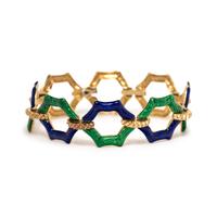 YELLOW GOLD AND ENAMEL BRACELET