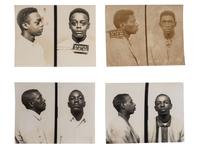 [CRIME & PUNISHMENT]. A group of 8 mugshots of African American men, some identified. Philadelphia, PA, ca 1950s-1960s.