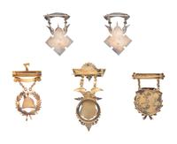 [MILITARIA]. 5 medals rewarded for competing in the 7th and 13th New York Regiment's Athletic Games.
