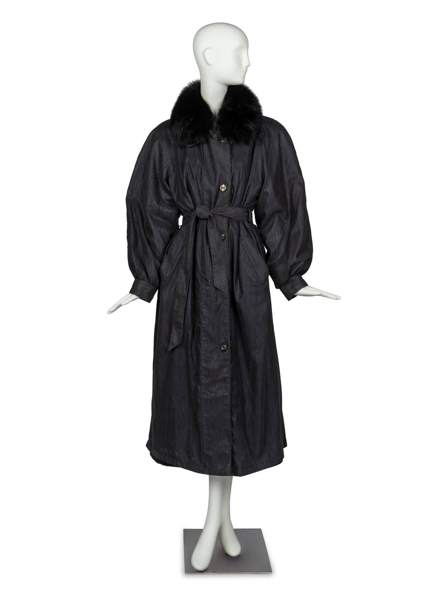 Nina Ricci Belted Fox Fur Coat