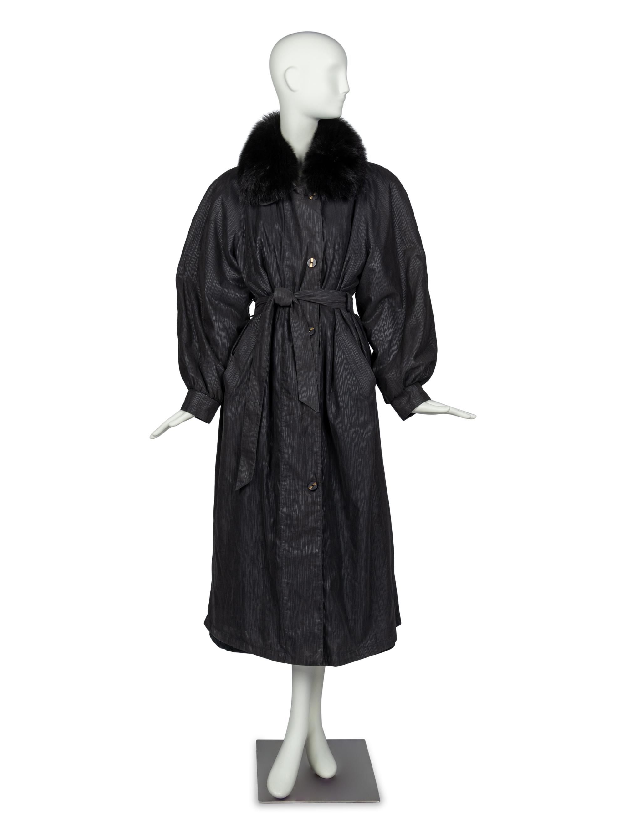 Nina Ricci Belted Fox Fur Coat
