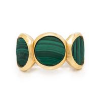 Malachite and Yellow Gold Ring