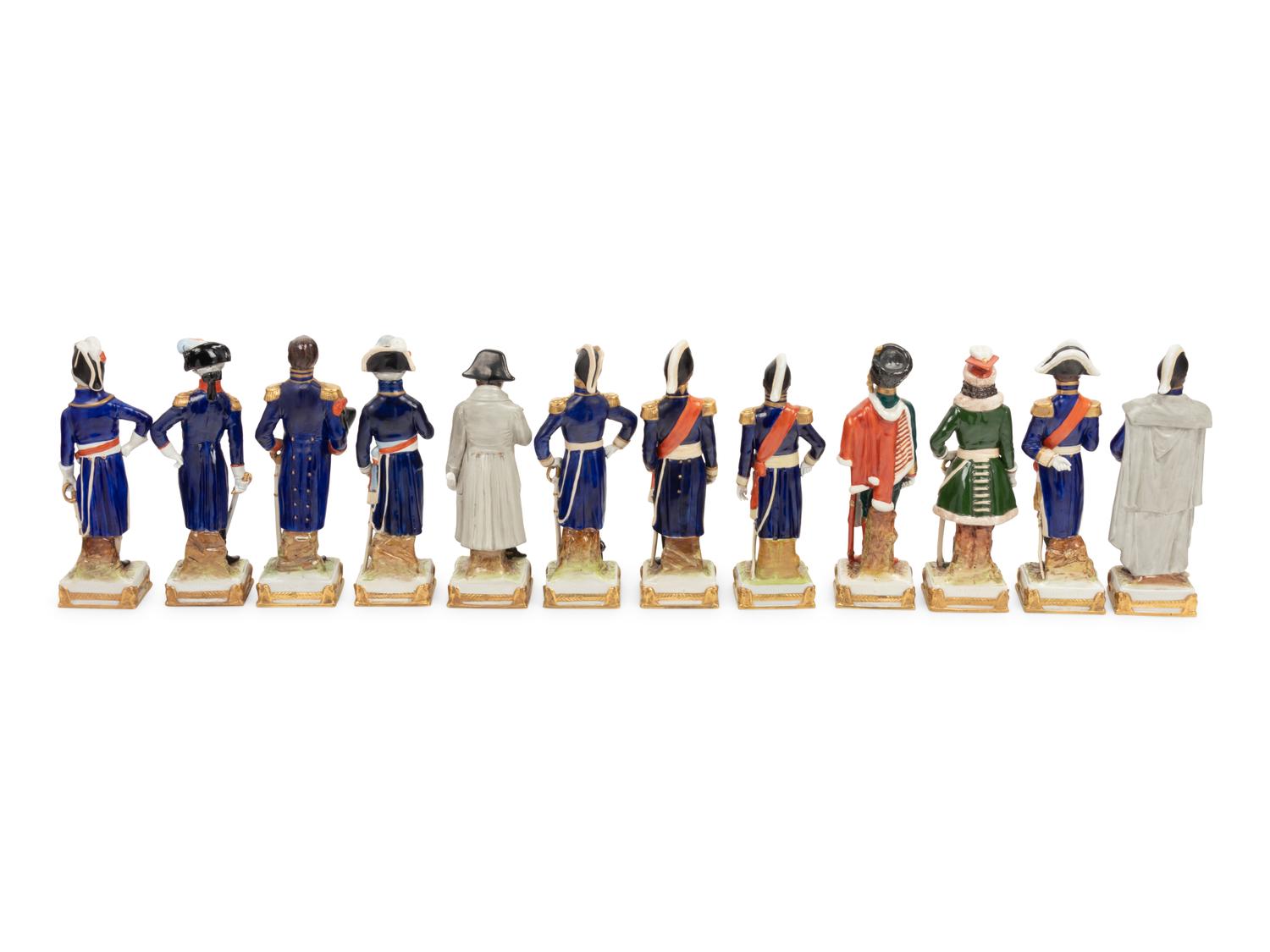 Twelve Scheibe-Alsbach Porcelain Figures of Napoleonic Soldiers