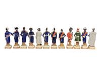 Twelve Scheibe-Alsbach Porcelain Figures of Napoleonic Soldiers