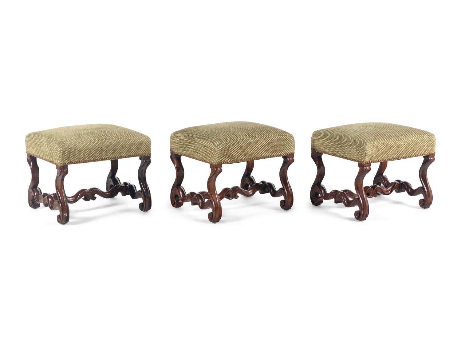 Three Italian Carved Benches