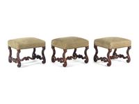 Three Italian Carved Benches