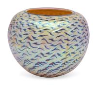 A Lundberg Studios Iridescent Art Glass Vase