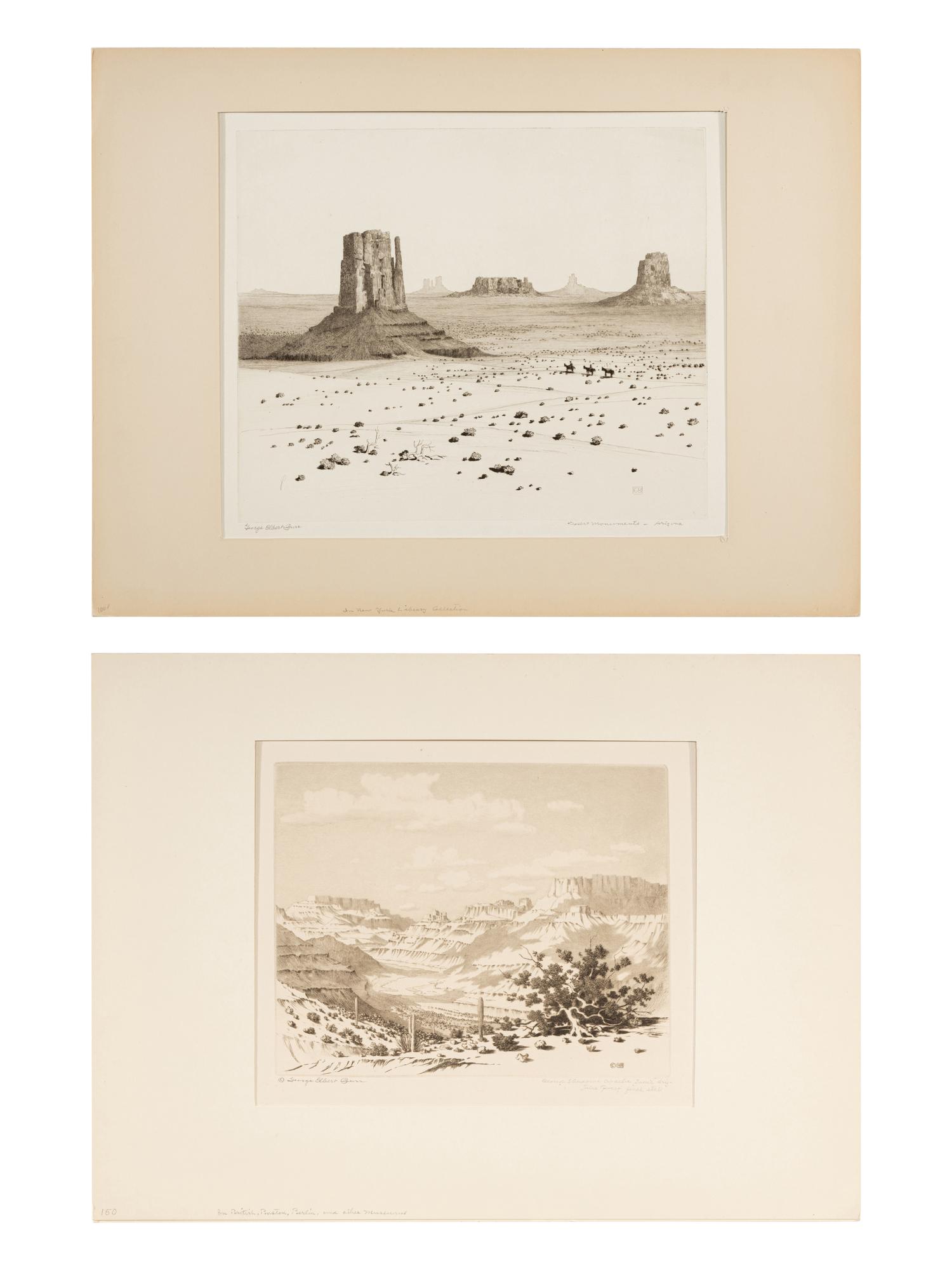 Two Works: Cloud Shadows, Apache Trail, Ariz. and Desert Monument - Arizona