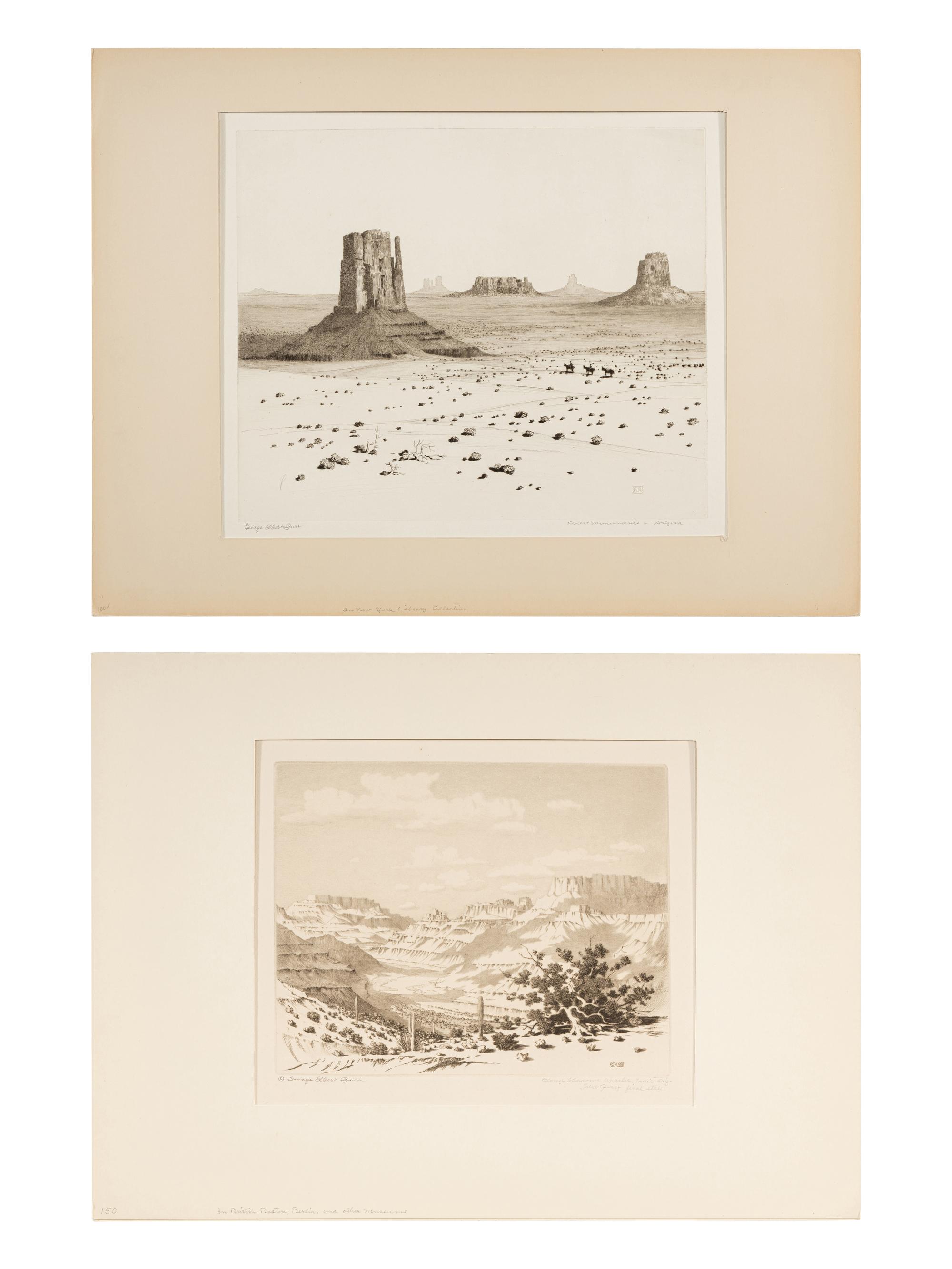 Two Works: Cloud Shadows, Apache Trail, Ariz. and Desert Monument - Arizona