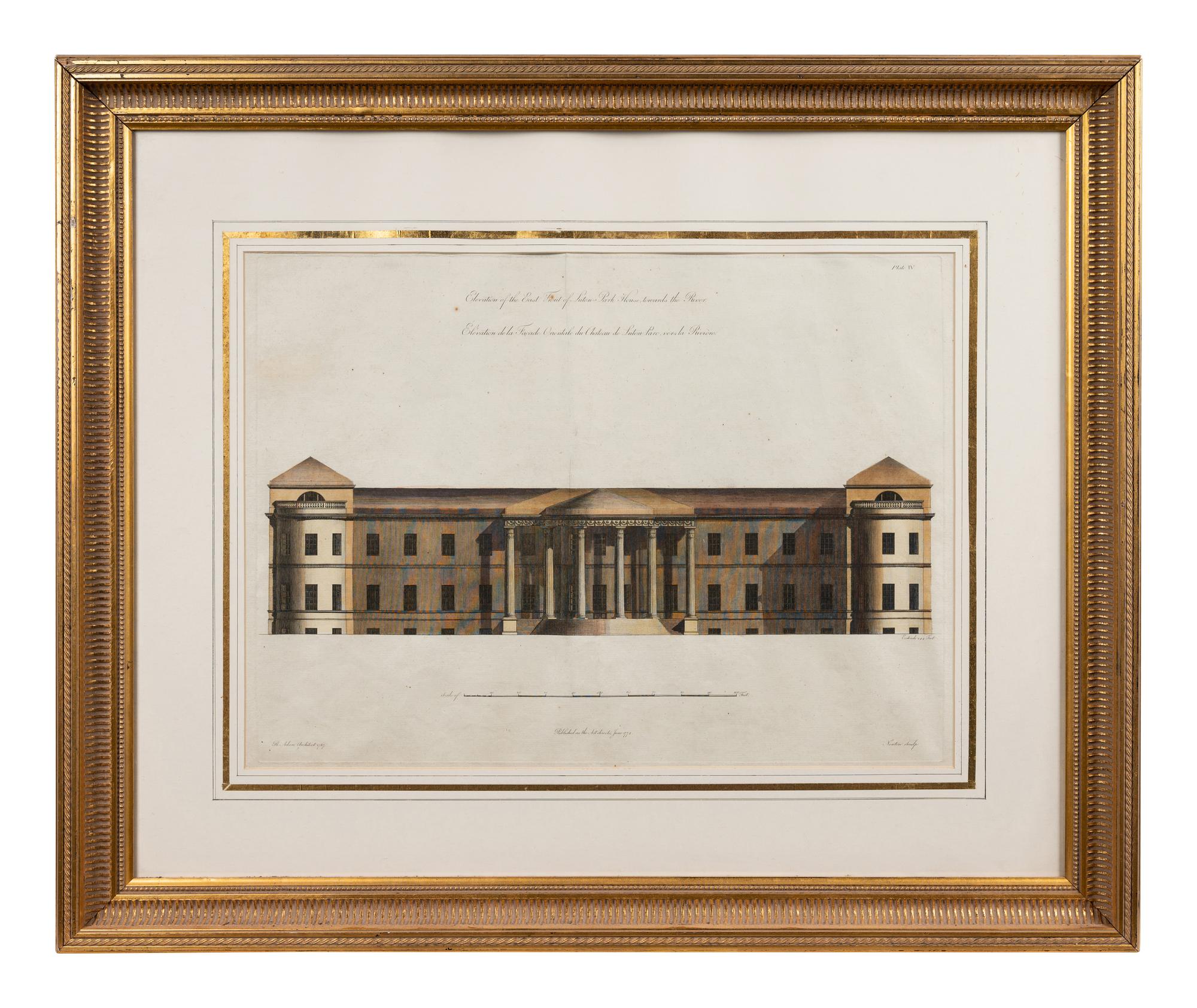 A Collection of Fifteen Engravings with Hand-Coloring of Architectural and Military Scenes