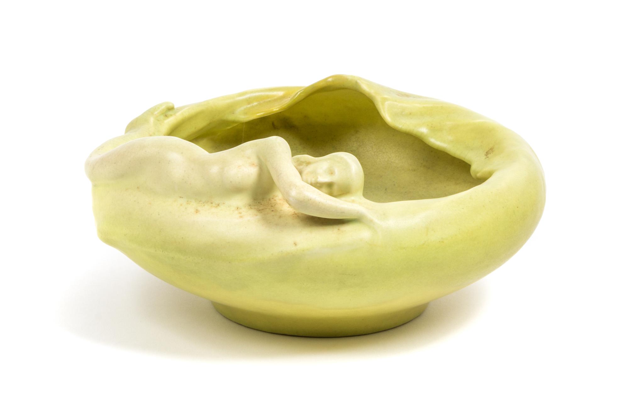 Anna Marie Valentien (American, 1862-1947), ROOKWOOD, 1901, figural bowl, model no. 360z