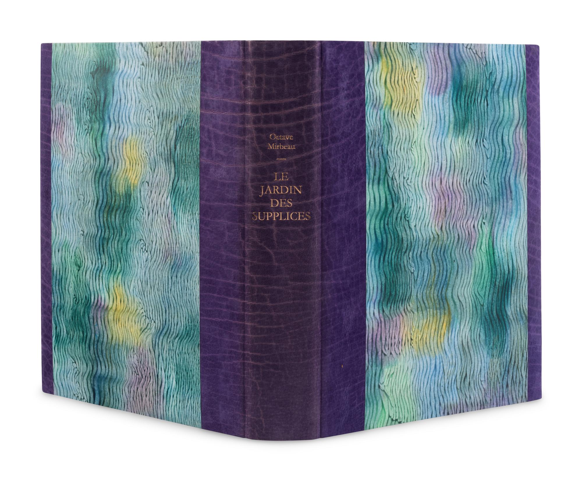[BINDING -- GIORDAN, Anne]. MIRBEAU, Octave (1848-1917). Le Jardin des Supplices . Paris: La Connaissance, 1925.