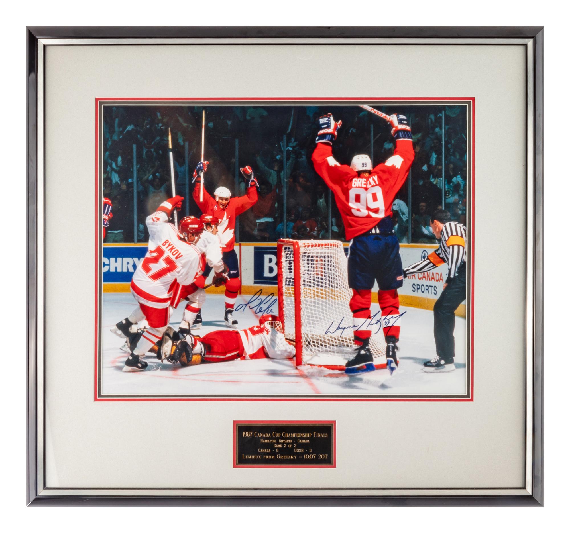 A Large Group of Hockey Hall of Fame Signed Artworks Including Wayne Gretzky and Mario Lemieux