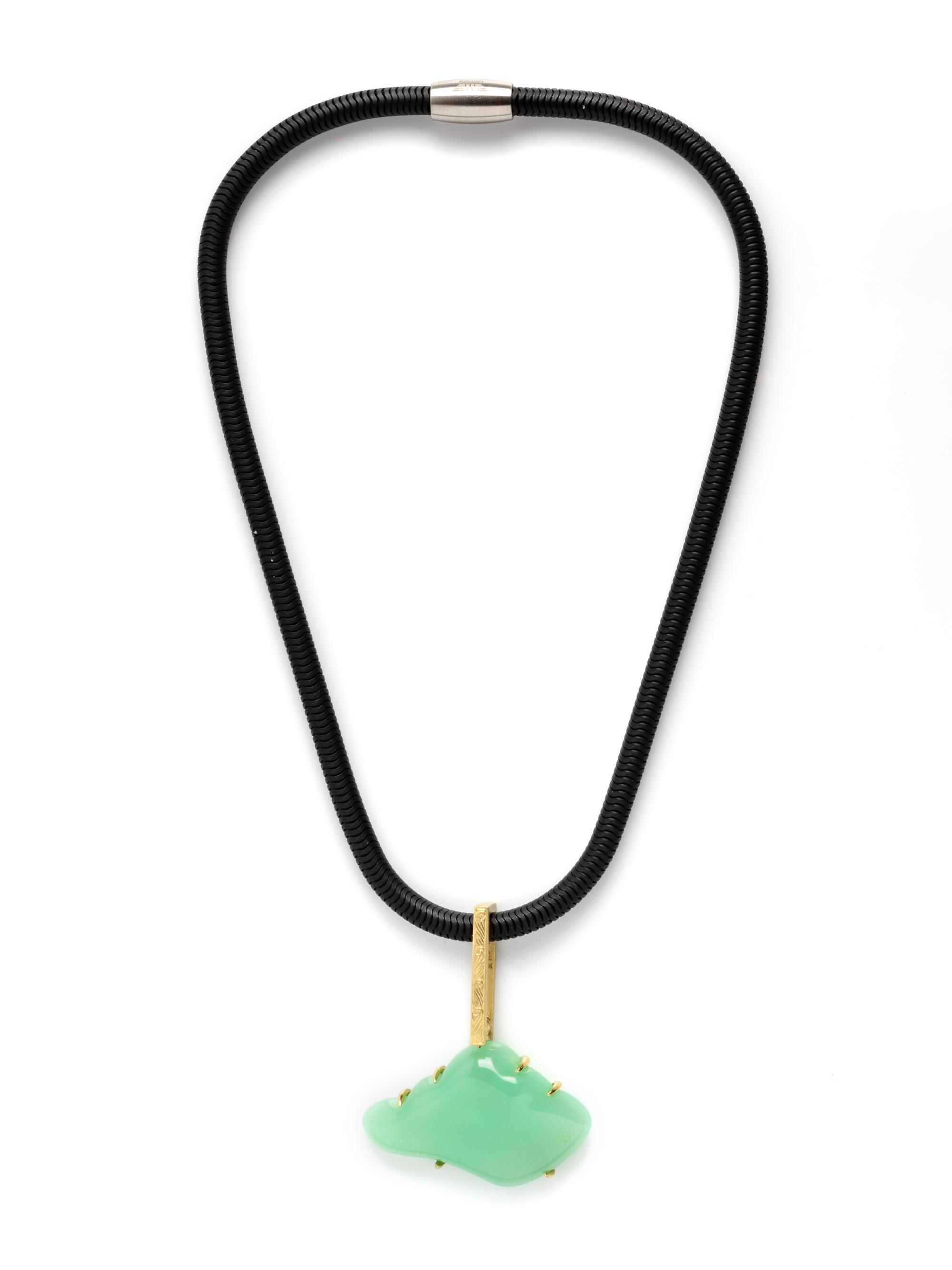 CHRYSOPRASE CLOUD PENDANT NECKLACE