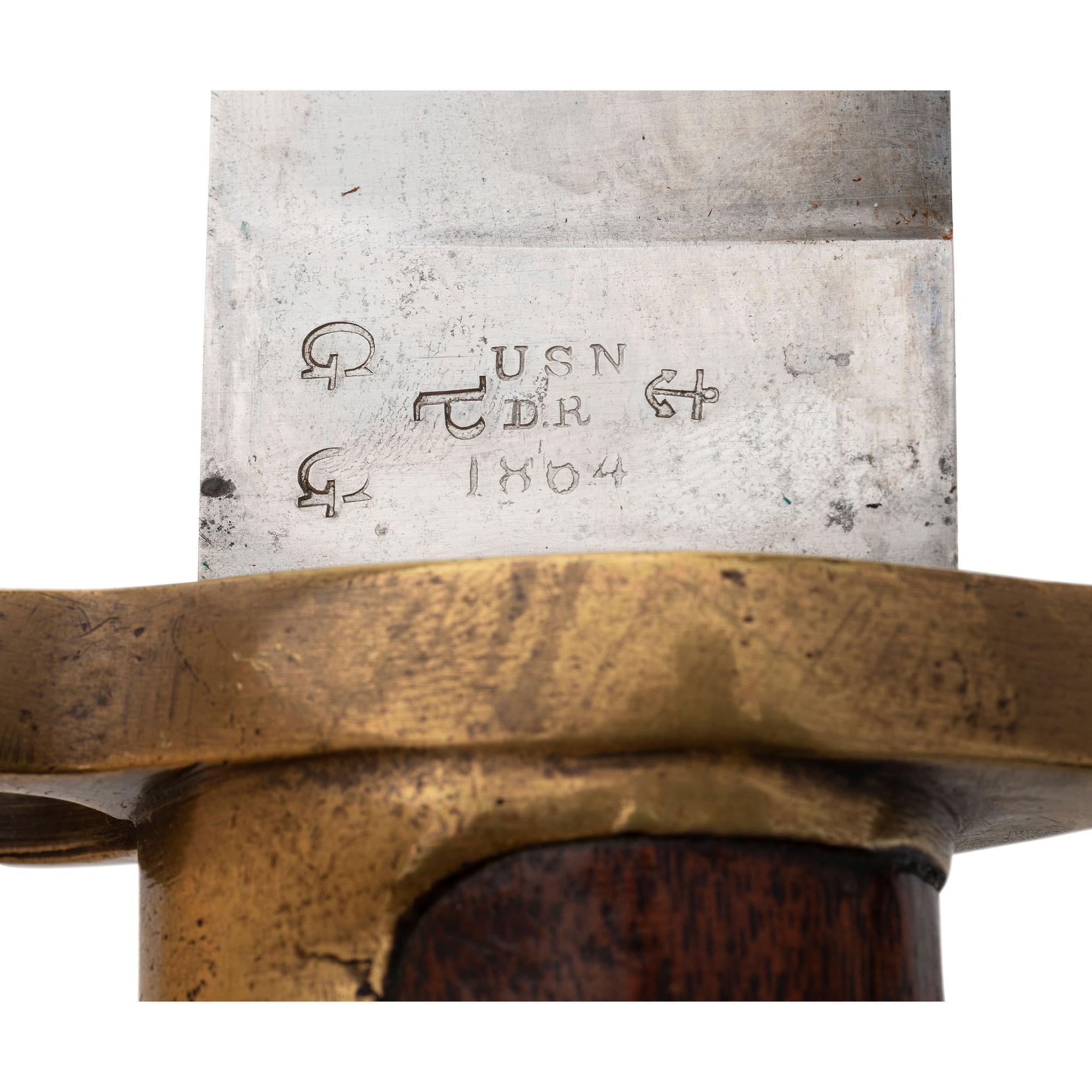 US Navy Model 1861 Dahlgren Bowie Knife Bayonet by Ames