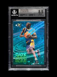 A 1996-97 Skybox E-X2000 Star Date Kobe Bryant Rookie Basketball Card No. 3 (BGS 8.5 NM-MT+)