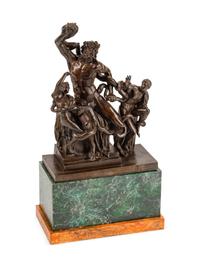 A Continental Patinated Bronze Figural Group: Laocoon and His Sons