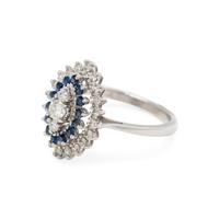 DIAMOND AND SAPPHIRE RING