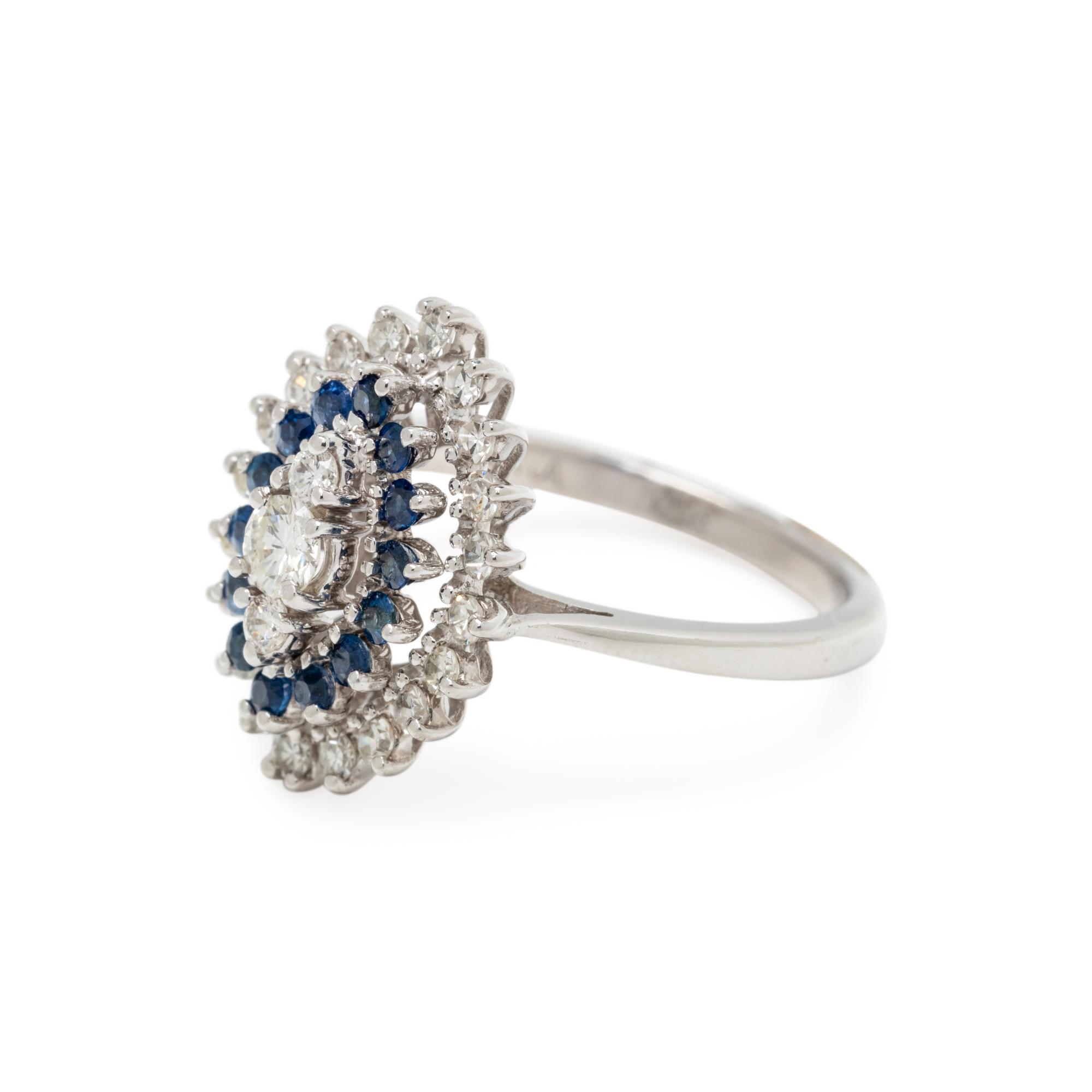 DIAMOND AND SAPPHIRE RING