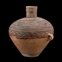 A Chinese Painted Pottery Handled Jar