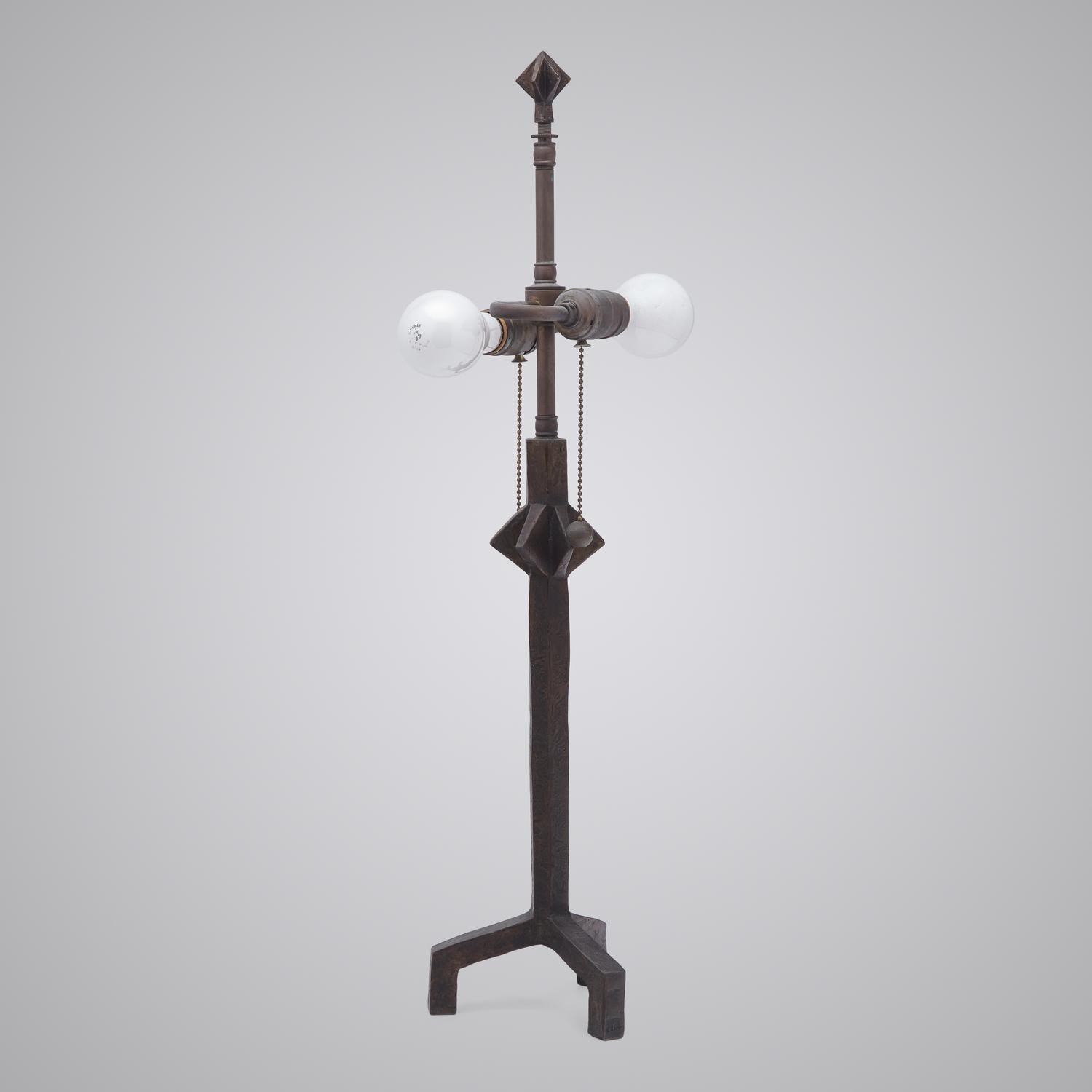 Table lamp by Excalibur Bronze Sculpture Foundry, NY, c. 1970