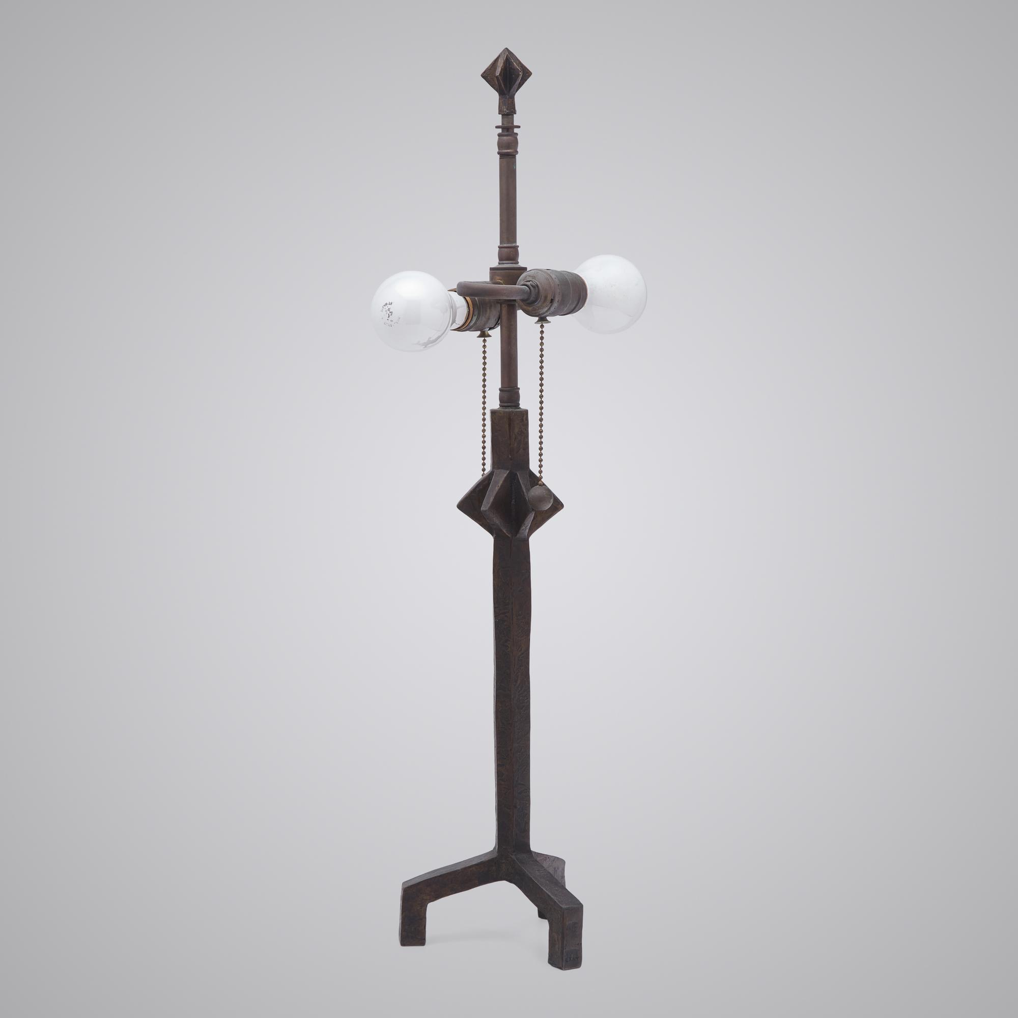 Table lamp by Excalibur Bronze Sculpture Foundry, NY, c. 1970