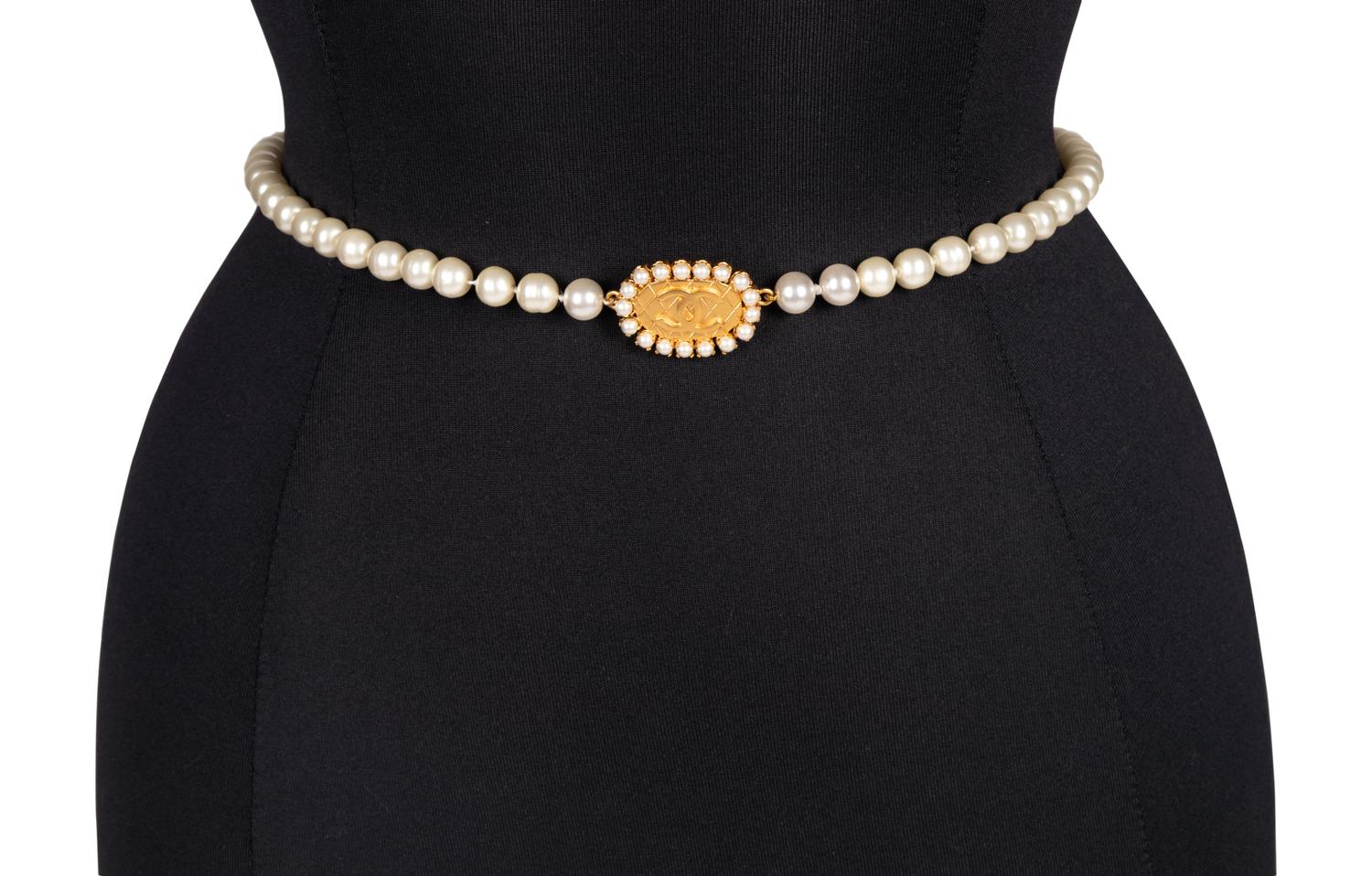 Chanel Faux Pearl Belt