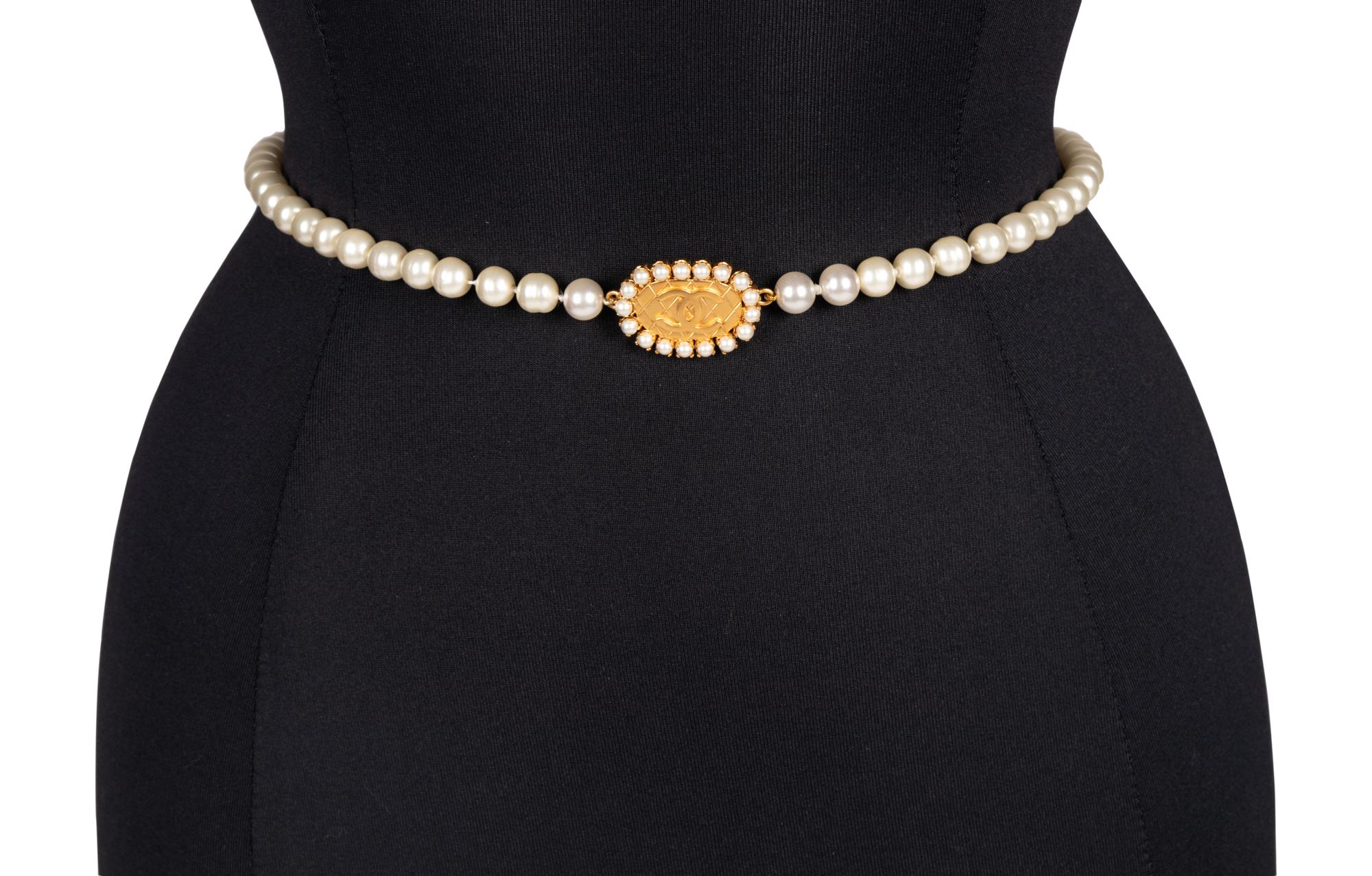 Chanel Faux Pearl Belt