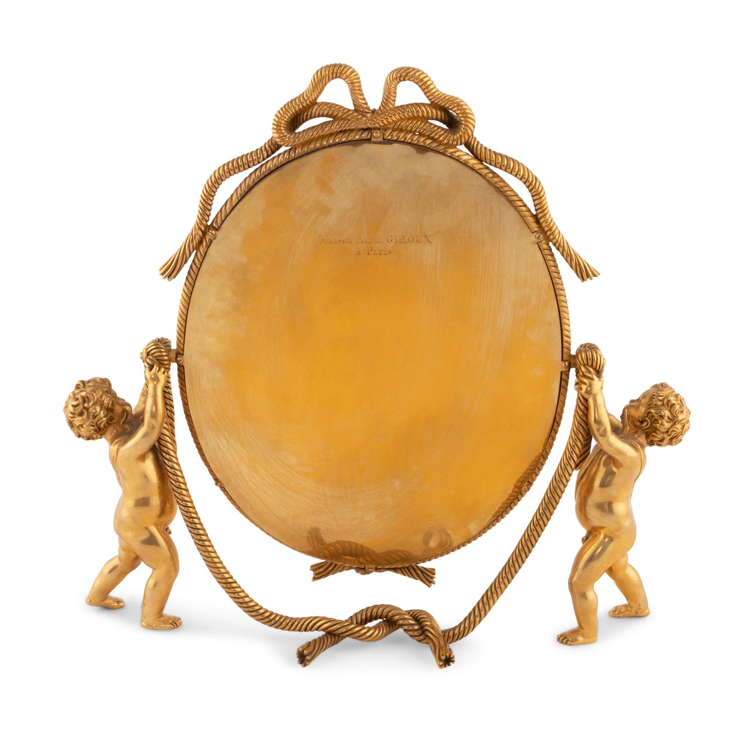 A French Gilt Bronze Dressing Mirror
