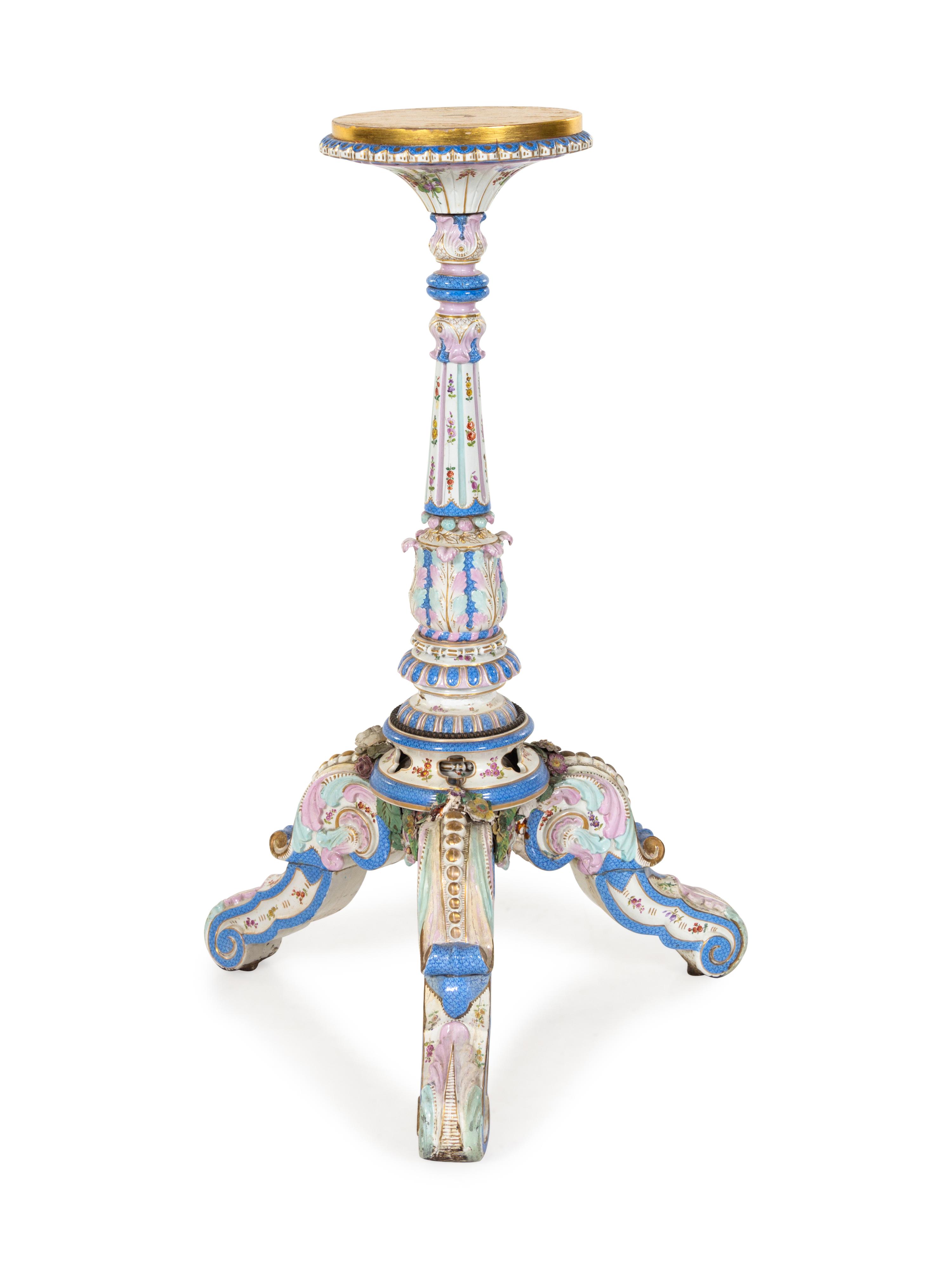 A Meissen Porcelain Pedestal Table