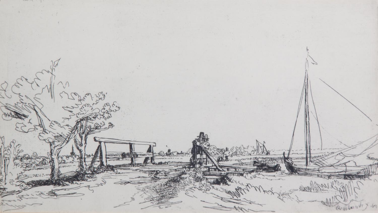 Rembrandt Van Rijn, (Dutch, 1606-1669), Rembrandt's Mother and The Little Birdge of Six (two works)