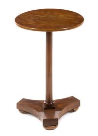 An Italian Fruitwood Candle Stand Height 24 inches. — 20TH CENTURY