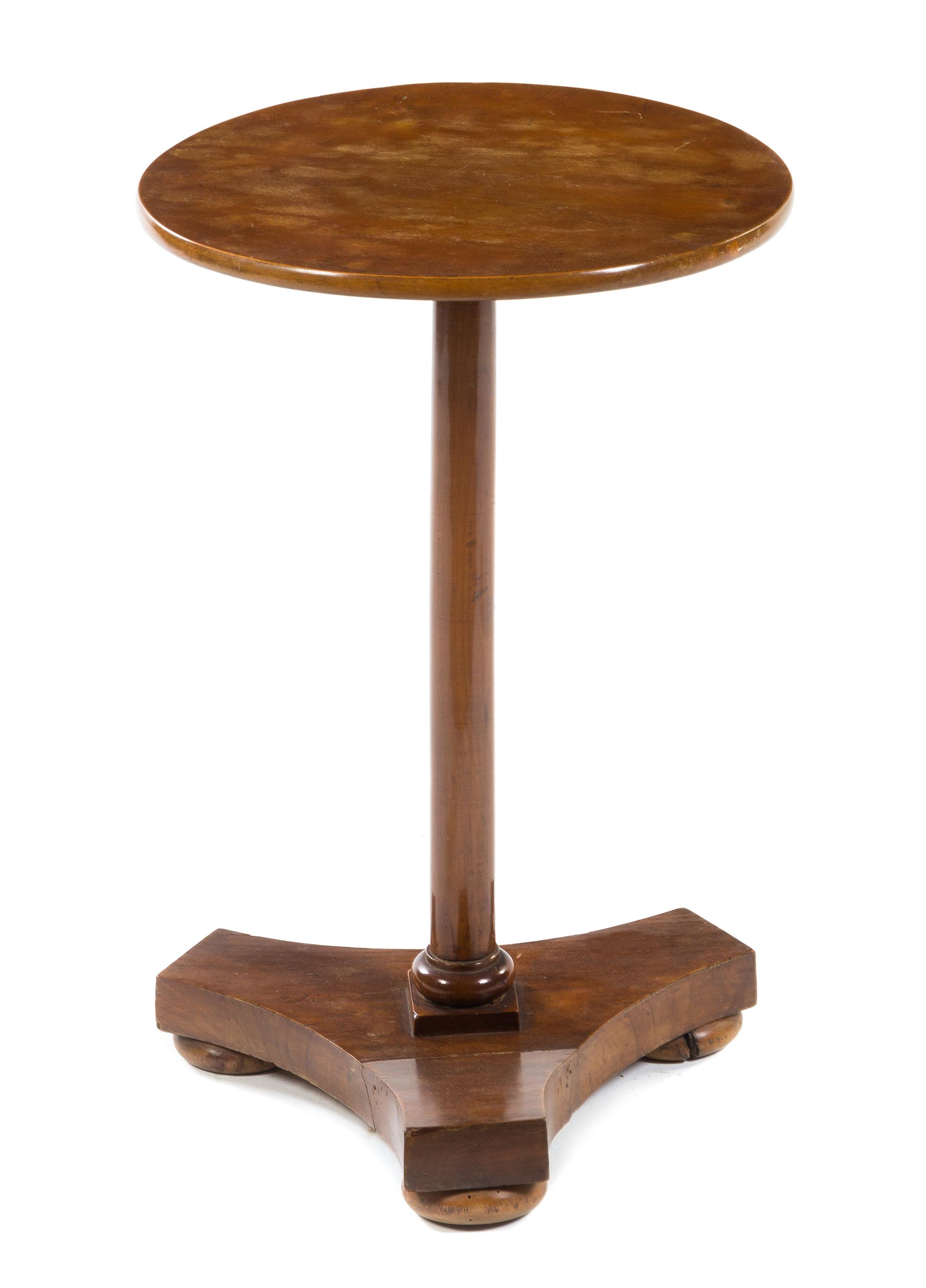 An Italian Fruitwood Candle Stand Height 24 inches. — 20TH CENTURY