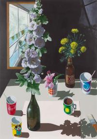 Study of Flowers with Mirror and Paper Cups, 1978-84