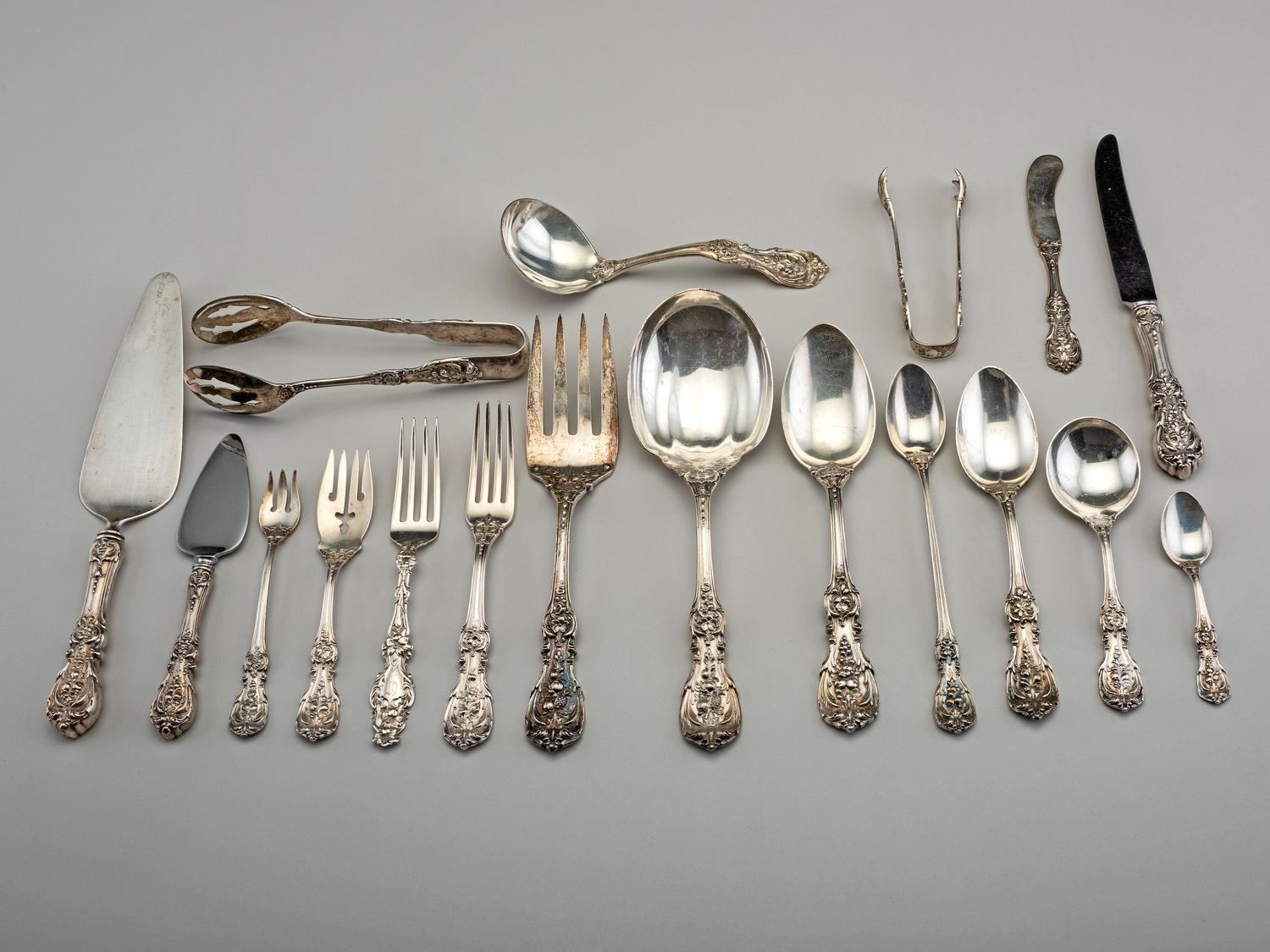 A Reed & Barton Silver Flatware Service