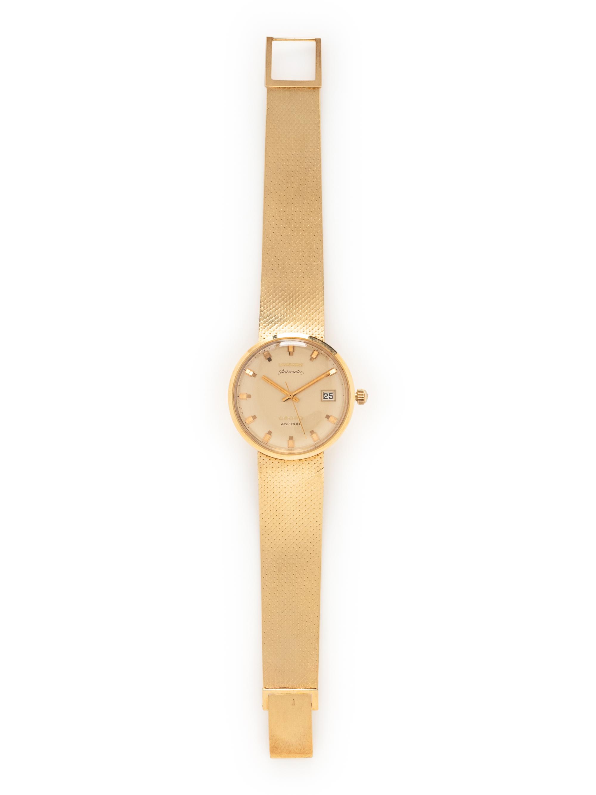 LONGINES, YELLOW GOLD 'ADMIRAL' DATE WATCH