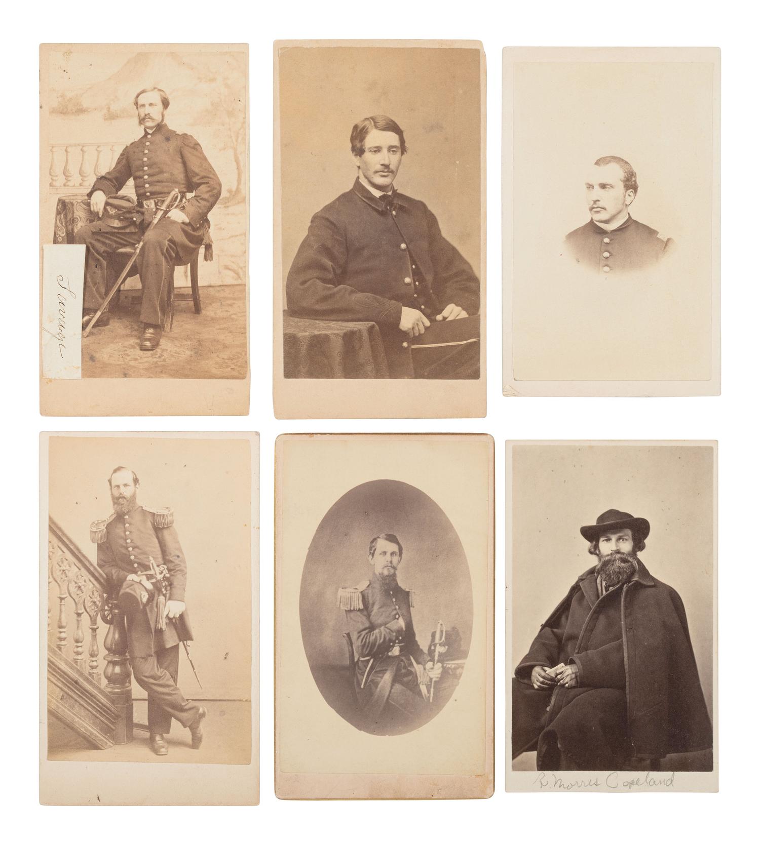 [CIVIL WAR]. 18 CDVs of officers of the 2nd Massachusetts Infantry, which saw extensive combat at Antietam and Gettysburg.