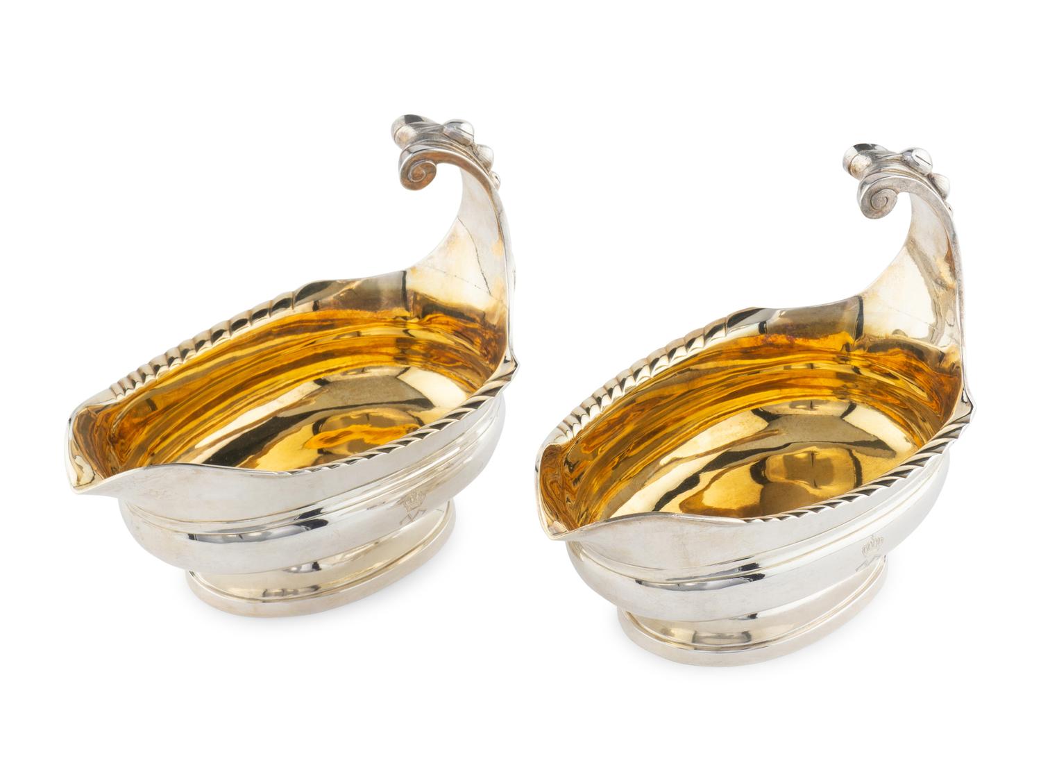 A Pair of Danish Sauce Boats