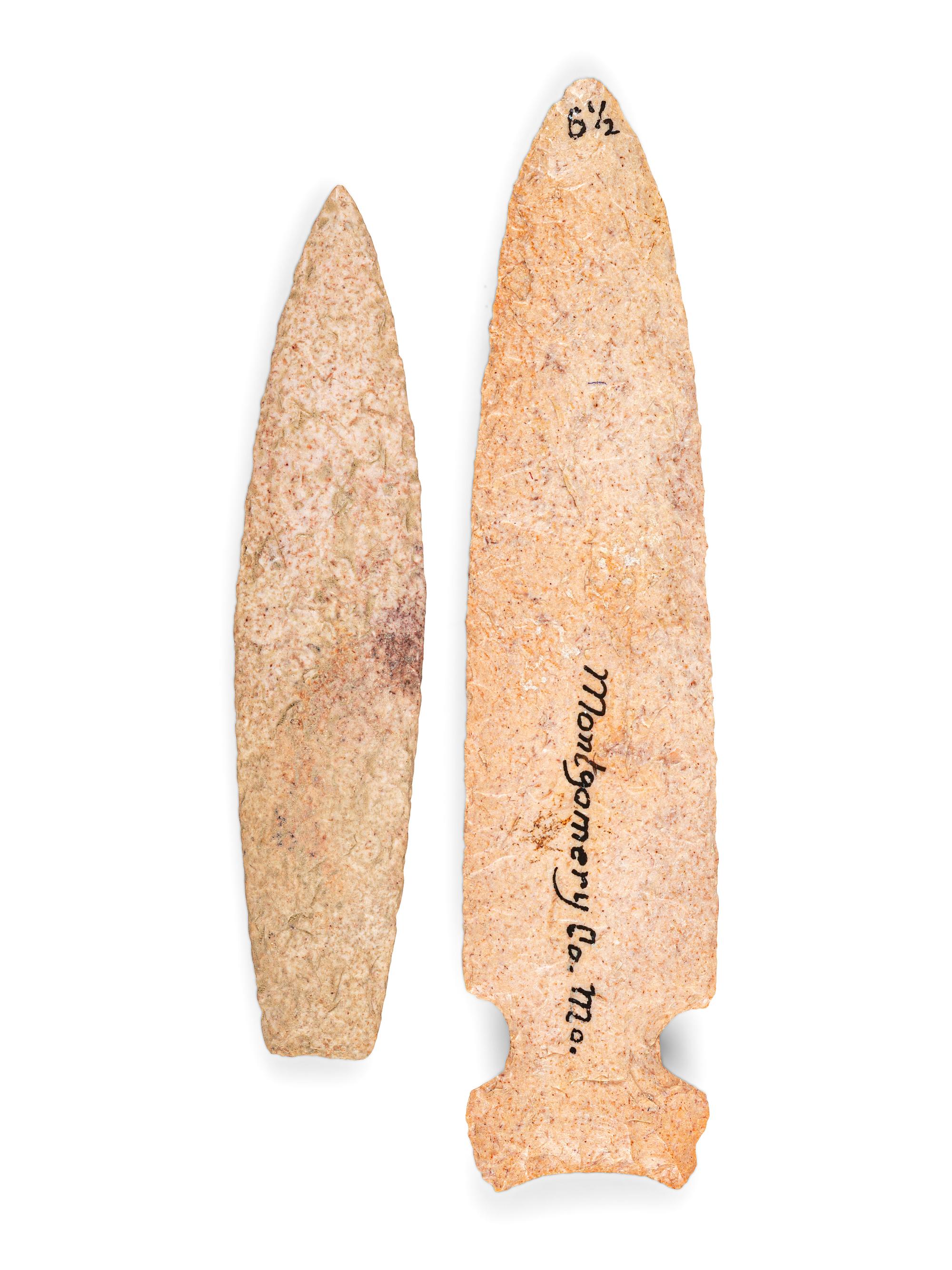 Osceola Side Notch Point AND Agate Basin Paleo Lance