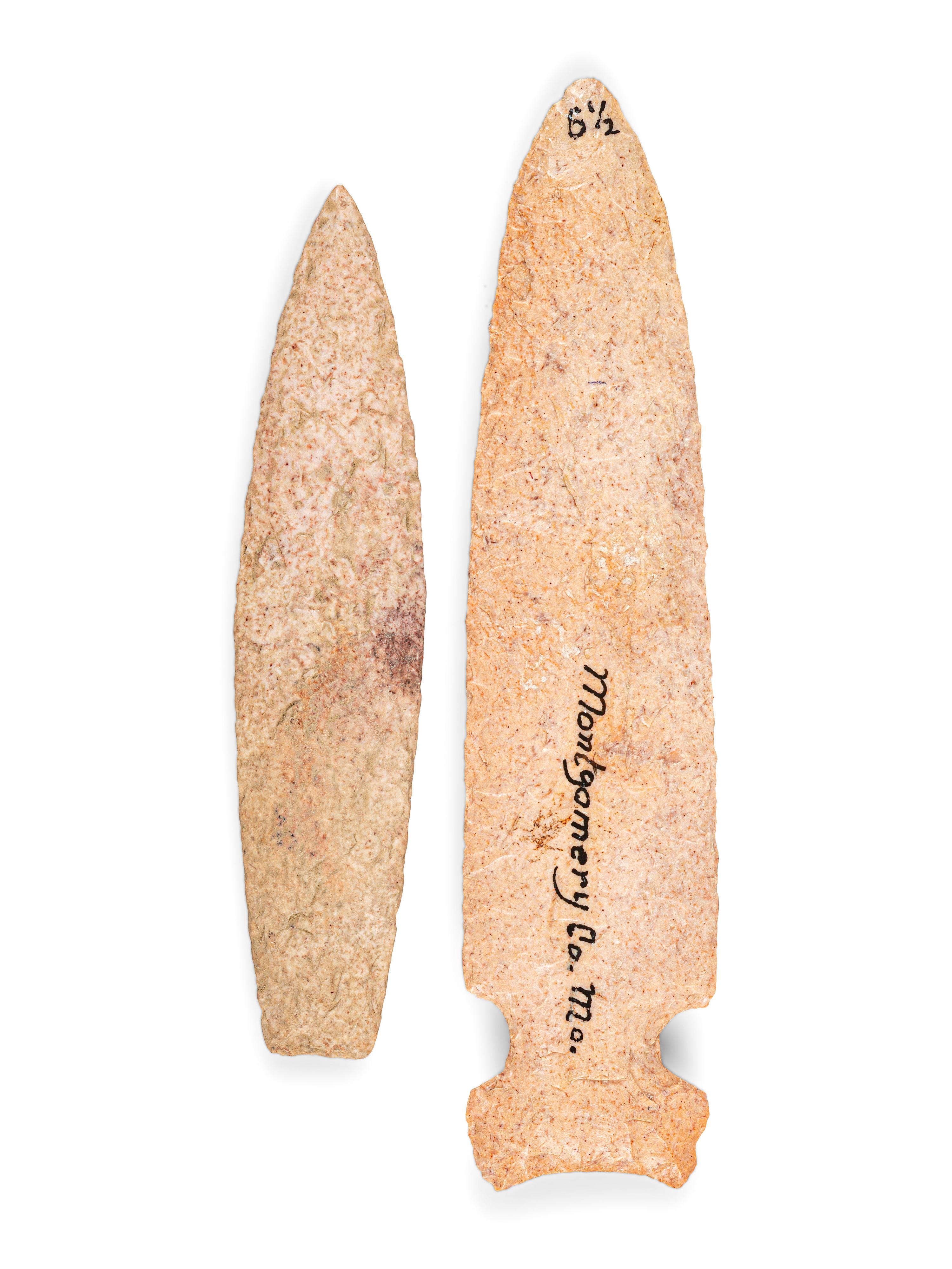 Osceola Side Notch Point AND Agate Basin Paleo Lance